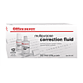 Office Depot® Brand Correction Fluid, Multipurpose, 20 mL, White, Pack Of 12