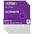 DuPont Ultimate Air Filters, 24" x 10" x 1", Pack Of 4 Filters