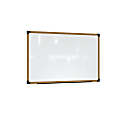 Ghent Prest Magnetic Dry-Erase Whiteboard, Porcelain, 26-1/4” x 38-1/4”, White, Natural Wood Frame