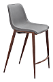 Zuo Magnus Counter-Height Stools, Slate Gray/Walnut, Set Of 2 Stools 1 thumbnail image