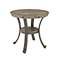 Powell Vinessa Side Table, 23"H x 24"W x 24"D, Pewter/Gray 1 thumbnail image