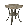 Powell Vinessa Side Table, 23"H x 24"W x 24"D, Pewter/Gray