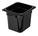 StorPlus 1/6-Size Plastic Food Pans, 6"H x 6 3/8"W x 6 3/4"D, Black, Pack Of 6 1 thumbnail image