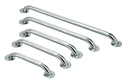 Medline Knurled Grab Bars, 24", Chrome, Case Of 3