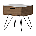 South Shore Vito Rectangular End Table, 20-1/4”H x 20”W x 15-3/4”D, Dark Wood 1 thumbnail image