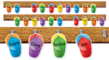 Scholastic Colorful Caps Mini 39-Piece Bulletin Board Set, Assorted Colors