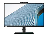 Lenovo ThinkVision T24v-20 24" Class Webcam Full HD LCD Monitor - 16:9 - Raven Black - 23.8" Viewable - In-plane Switching (IPS) Technology - WLED Backlight - 1920 x 1080 - 16.7 Million Colors - 250 Nit - 4 ms - 60 Hz Refresh Rate - HDMI - VGA