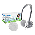 HamiltonBuhl HygenX Sanitary Ear Cushion Covers, For On-Ear Headphones & Headsets, 2-1/2" White, 50 Pairs