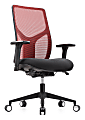 WorkPro® 4000 Series Multifunction Ergonomic Mesh/Fabric High-Back Executive Chair, Red/Black, BIFMA Compliant