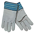 Memphis Glove Select Split Cow Leather Work Gloves, X-Large, Blue/Gray, Pack Of 12 Gloves