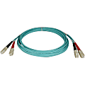 Tripp Lite 15M 10Gb Duplex Multimode 50/125 OM3 LSZH Fiber Optic Patch Cable SC/SC Aqua 50' 50ft 15 Meter, N80615M 1 thumbnail image