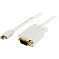 StarTech.com 15 ft Mini DisplayPort„¢ to VGA Adapter Converter Cable - mDP to VGA 1920x1200 - White 1 thumbnail image