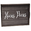 Elegant Designs Decorative Serving Tray, 2-1/4”H x 12”W x 15-1/2”D, Black Wash Hocus Pocus 1 thumbnail image