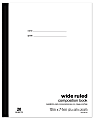 Office Depot® Brand Schoolmate Composition Book, 7 7/8" x 10", Wide Ruled, 20 Sheets