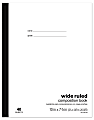 Office Depot® Brand Schoolmate Composition Book, 7 7/8" x 10", Wide Ruled, 40 Sheets