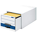 Bankers Box® Stor/Drawer® Steel Plus™ Drawer File, Letter Size, 23 1/4" x 12 1/2" x 10 3/8", 60% Recycled, White/Blue, Pack Of 6