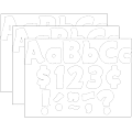 Teacher Created Resources Letters Combo Pack, 4", White Funtastic, 208 Per Pack, Set Of 3 Packs 1 thumbnail image