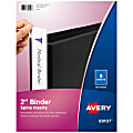 Avery® Binder Spine Inserts, For 2" Ring Binders With 2.8" Spine Width, White, 4 Labels per Sheet, Pack Of 5 Sheets - 89107 1 thumbnail image