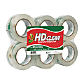 Duck® HD Clear™ Heavy-Duty Packaging Tape, 1-7/8" x 109.4 Yd., Crystal Clear, Pack Of 6 Rolls 1 thumbnail image
