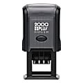 Custom 2000 Plus® PrintPro™ Self-Inking Date Stamp, Light Duty, Q30D/Square, 1-1/8" x 1-1/8", 1-Color