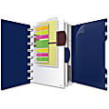 TOPS Versa Crossover Ruled Spiral Notebook - 60 Sheets - Spiral - 24 lb Basis Weight - 6" x 9" - Navy Cover - Poly Cover - Repositionable, Pocket, Micro Perforated - 1 Each