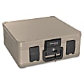 FireKing® 13-1/16"W x 8-1/2"D Lateral 1-Drawer Waterproof Fire Chest, Plastic, Putty 1 thumbnail image