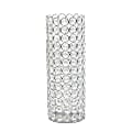 Elegant Designs Ellipse Crystal Decorative Vase, 11-1/4"H x 4"W x 4"D, Chrome 1 thumbnail image