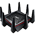 Asus RT-AC5300 Wi-Fi 5 IEEE 802.11ac Ethernet Wireless Router - 2.40 GHz ISM Band - 5 GHz UNII Band - 8 x Antenna(8 x External) - 666.75 MB/s Wireless Speed - 4 x Network Port - 1 x Broadband Port - USB - Gigabit Ethernet - VPN Supported - Desktop