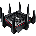 Asus RT-AC5300 Wi-Fi 5 IEEE 802.11ac Ethernet Wireless Router - 2.40 GHz ISM Band - 5 GHz UNII Band - 8 x Antenna(8 x External) - 666.75 MB/s Wireless Speed - 4 x Network Port - 1 x Broadband Port - USB - Gigabit Ethernet - VPN Supported - Desktop 1 thumbnail image