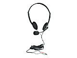 Manhattan Stereo On-Ear Headset (3.5mm), Microphone Boom, In-Line Volume Control, Foam Earpads, Standard 2x 3.5mm stereo jack/plug  - 164429 1 thumbnail image