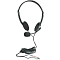 Manhattan Stereo On-Ear Headset (3.5mm), Microphone Boom, In-Line Volume Control, Foam Earpads, Standard 2x 3.5mm stereo jack/plug  - 164429 1 thumbnail image