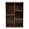 IRIS 35"H 5-Compartment Organizer Bookcase, Brown