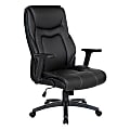 Office Star™ Ergonomic Leather High-Back Executive Office Chair, Black/White 1 thumbnail image