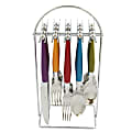 Gibson Casbah 20-Piece Flatware Set, Assorted Colors