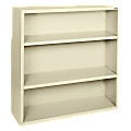 Lorell® Fortress Series Steel Modular Shelving Bookcase, 3-Shelf, 42"H x 34-1/2"W x 13"D, Putty