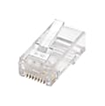 Intellinet RJ45 Modular Plugs, Cat5e, UTP, 3-prong, for solid wire, 15 µ gold plated contacts, 100 pack - Network connector - RJ-45 (M) - CAT 5e (pack of 100) 1 thumbnail image