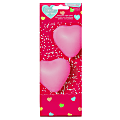 American Crafts Damask Love Valentine's Day Mini Heart Balloons, 8-1/2" x 10", Pink, Pack Of 4 Balloons