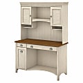 Bush Furniture Fairview Computer Desk With Hutch And Drawers, Antique White/Tea Maple, Standard Delivery 1 thumbnail image