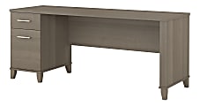 Bush Furniture Somerset Office 72"W Computer Desk With Drawers, Ash Gray, Standard Delivery