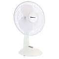 Impress Oscillating 3-Speed Table Fan, 15"H x 12"W x 12"D, White 1 thumbnail image