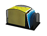 Safco® Onyx Mesh Hanging File Desk Organizer With 2 Upright Sections, 11 1/2"H x 19 1/4"W x 11 1/2"D, Black 1 thumbnail image