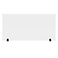 LUX DIVTT-C Reclaim Acrylic Freestanding Sneeze Guard Desk Divider, 24" x 48", Clear 1 thumbnail image
