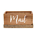 Elegant Designs Homewood Farmhouse Rustic Wood Decorative Mail Holder, 5-3/4”H x 11-3/4”W x 5-7/8”D, Natural