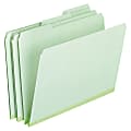 Pendaflex® Pressboard Expanding File Folders, 1" Expansion, Letter Size, Light Green, Box Of 25