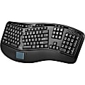 Adesso Tru-Form 4500 - 2.4GHz Wireless Ergonomic Touchpad Keyboard - Wireless Connectivity - RF - USB Interface - 105 Key - English (US) - TouchPad - Compatible with Computer (Windows) - Previous Track, Next Track, Play/Pause, Volume Up, Volume Down