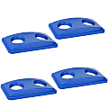Alpine Can And Bottle Recycling Lids For Slim Recycling Trash Cans, 20” x 12”, Blue, Pack Of 4 Lids 1 thumbnail image