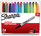 Sharpie®Permanent Markers, Fine Point, Assorted Colors, Set Of 24, Pouch