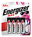 Energizer® Max® AA Alkaline Batteries, Pack Of 4