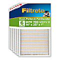 Filtrete™ 14 x 25 x 1 Air Filter, MPR 700, Merv 8, Dust, Pollen & Pet Dander, 3 Month Pleated 1 Inch Electrostatic Air Filters, 6 HVAC Filters 1 thumbnail image