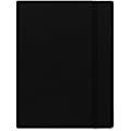 Rediform A5 Size Filofax Notebook - A5 - 56 Sheets - Twin Wirebound - 0.24" Ruled - 8 1/4" x 5 13/16" - 8.5" x 6.4" - Off White/Ivory Paper - Black Cover - Leatherette Cover - Elastic Closure, Indexed, Pocket, Ruler, Refillable, Soft Cover, Divider, Tab